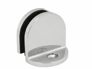 Shower Bracket - Round Reverse Style Wall Mount with Short Leg and Forge Bracket - Polished Chrome